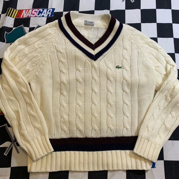 Izod Lacoste Cable Knit Sweater 